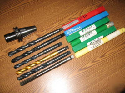 Cat-40 #2 morse tooling package/drill bits and reamer