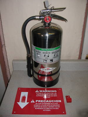 New 6 liter class k fire extinguishers, 