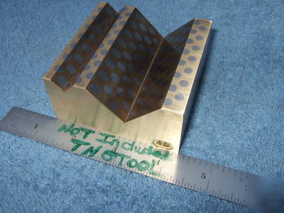 Magnetic v-block brass w/steel pins 112 absolutely mint