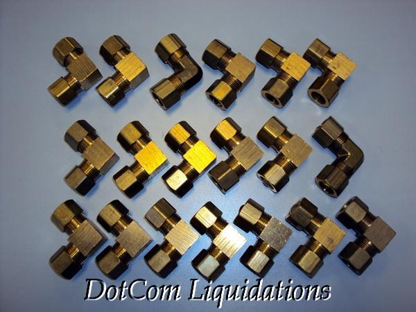 New 19 male brass compression elbows 3/8