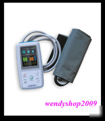 24-hour ambulatory blood pressure monitor abpm with lcd