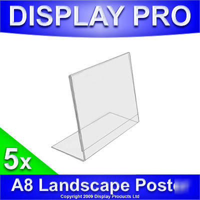 5X A8 landscape counter poster price list display stand