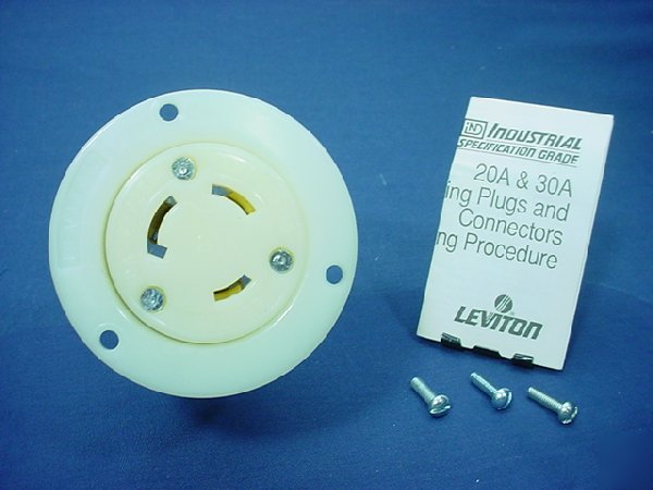 New leviton L10-30 locking flanged outlet 30A 125/250V