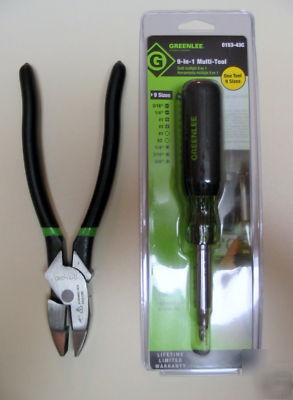 New greenlee tools side cutting pliers 9IN1 screwdriver