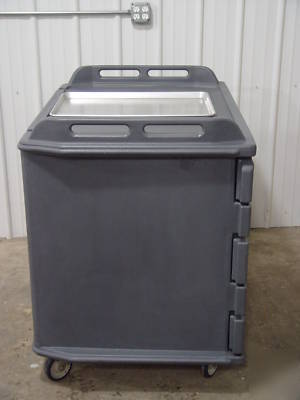 Cambro meal delivery cart, full tray, half tray, wheels