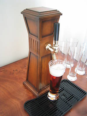 Kegerator beer beverage bar fridge cooler wood cabinet