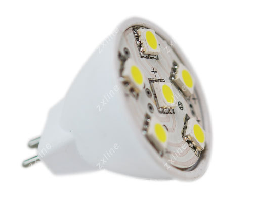 New led white 12V MR16 spotlight light lamp 6 smd 5050 