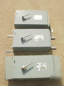 Lot 3 ge fusible interrupters QMR324 THFP324 200 amp