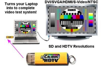 Calibug hdtv makes laptop a svga ntsc hdmi test system