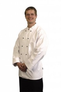 Executive chefs jacket whites +studs 100% cotton 46