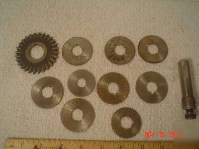 (15) milling slot cutters, saw, keyslot, morse,national