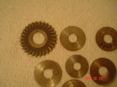 (15) milling slot cutters, saw, keyslot, morse,national