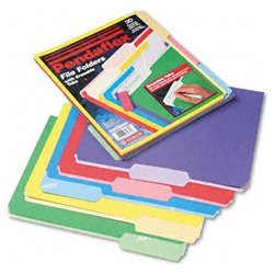 New asst. color erasable top tab folders, recycled, ...