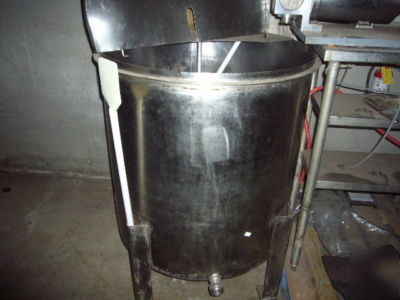 Stainless steel mixing tank 100-gal with mixer & cover