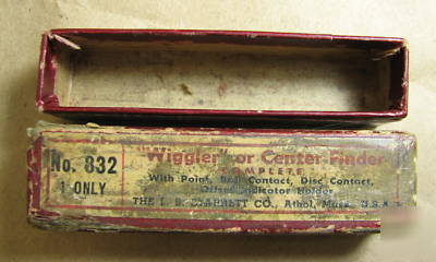 L. s. starrett #832 wiggler center finder original box