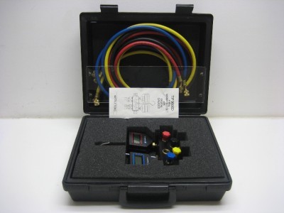 Tif 9600 4 way refrigerant manifold a/c gauge set