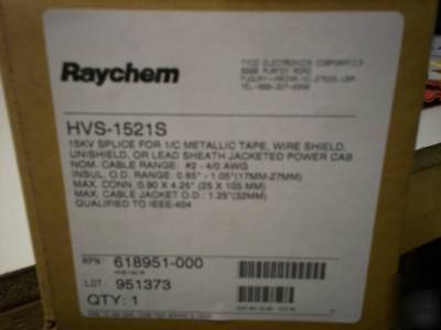 (3) tyco raychem heat shrink 15KV splice kits hvs-1521S