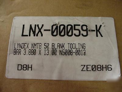 Lyndex #N5008-0013 stub boring blank NMTB50 blank bar
