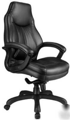 New osp FL642-U6 black faux leather executive chair