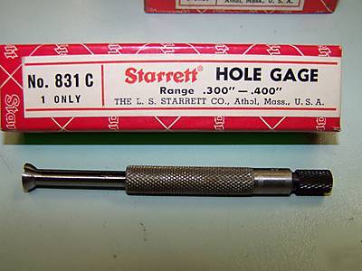 Starrett 831C small hole gage .300-.400 blemished 53085