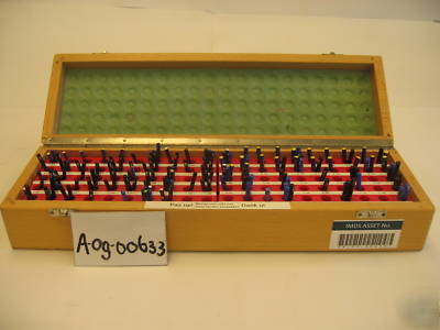 Pin gage gauge - 156 piece set - metric 1.50 - 2.49MM