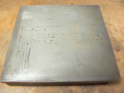 Vintage WW2 cast iron machine base surface plate 12X12 