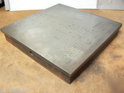 Vintage WW2 cast iron machine base surface plate 12X12 