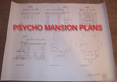Psycho bates mansion house plans blueprint build polar