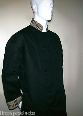 Coat chef jacket jet black the best gift reg l only 4 