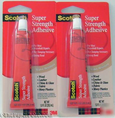 3M scotch super strength adhesive 2 pack free shipping