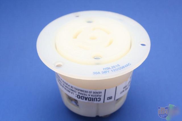 New hubbell HBL2816 flanged receptacle outlet L21-30R ~ ~
