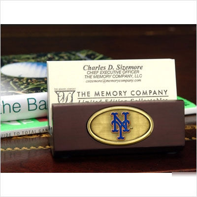 New the memory company york mets business card holder