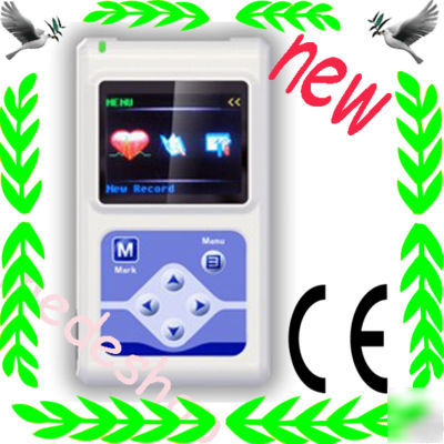 New 12 ch ecg holter recorder+holter analyzer system 