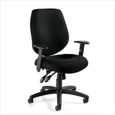 Offices to go adjustable ergonomic chair black