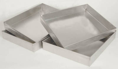 Stainless steel trays - set of 4