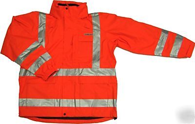 Ansi class 3 safety 3-in-1 jacket orange 28-5956 xl
