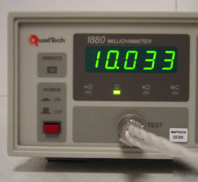 Quadtech 1880 milliohmmeter, 14-day right of return 