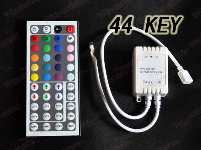 Wireless 44-key ir remote control for rgb led strip