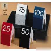 Cal-mil gold number tents w/ black numbers 1-25 |1