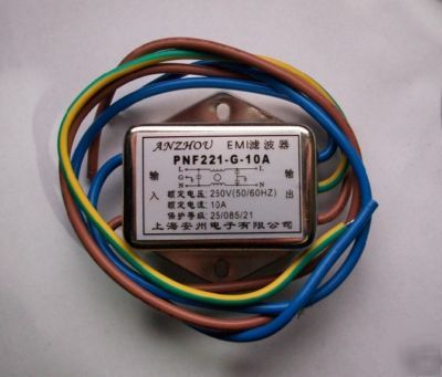 2PCS 110/250VAC 10A emi power filter noise filter