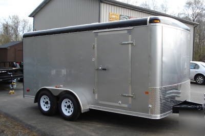 2010 7X14 cargo trailer, round top, ramp door,twin axle