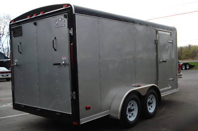 2010 7X14 cargo trailer, round top, ramp door,twin axle