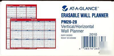 2010 at-a-glance PM26-28 erasable wall planner 36 x 24
