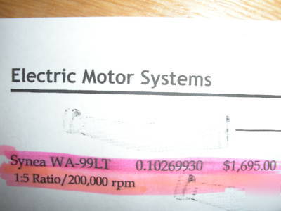 A dec ea-40 table top electric motor + wa-99 handpiece 