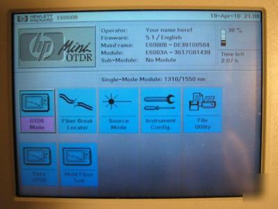 Agilent hp E6000B otdr w/E6003,E6005,E6006,E6007 module
