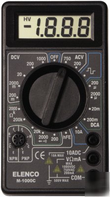 Elenco model m-1000C compact multimeter /w diode check