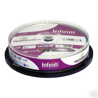 Infiniti lightscribe dvd-r 16X 10PK cakebox premium uk