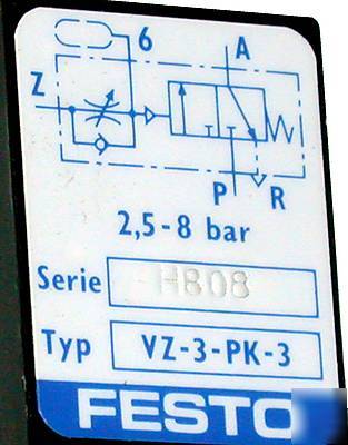 2 very nice festo time delay valve model #vz-3-pk-3