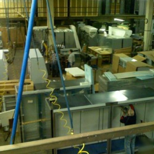 New flat glass bakery display case cooler, refrigerator