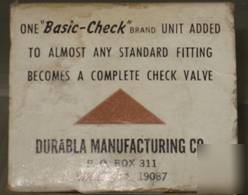 New - lot of 2- durable mfg. 1.25